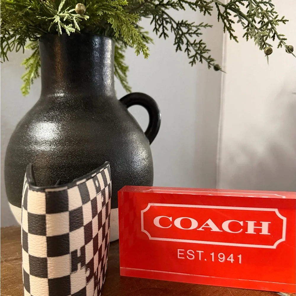 Coach 3 in 1 Checkered Print Wallet (NWT) - Picture 4 of 10